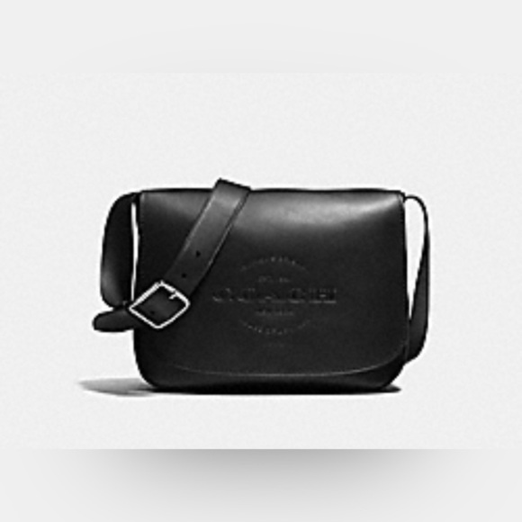 Coach F86778 Hudson Black Messenger Bag Like New - Picture 1 of 9